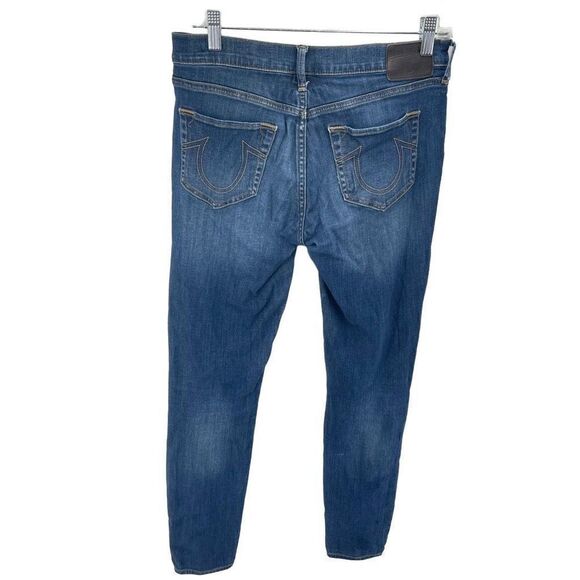 True Religion Halle Super Skinny Jeans Mid Rise Stretch Medium Wash Size 27 - Picture 6 of 13